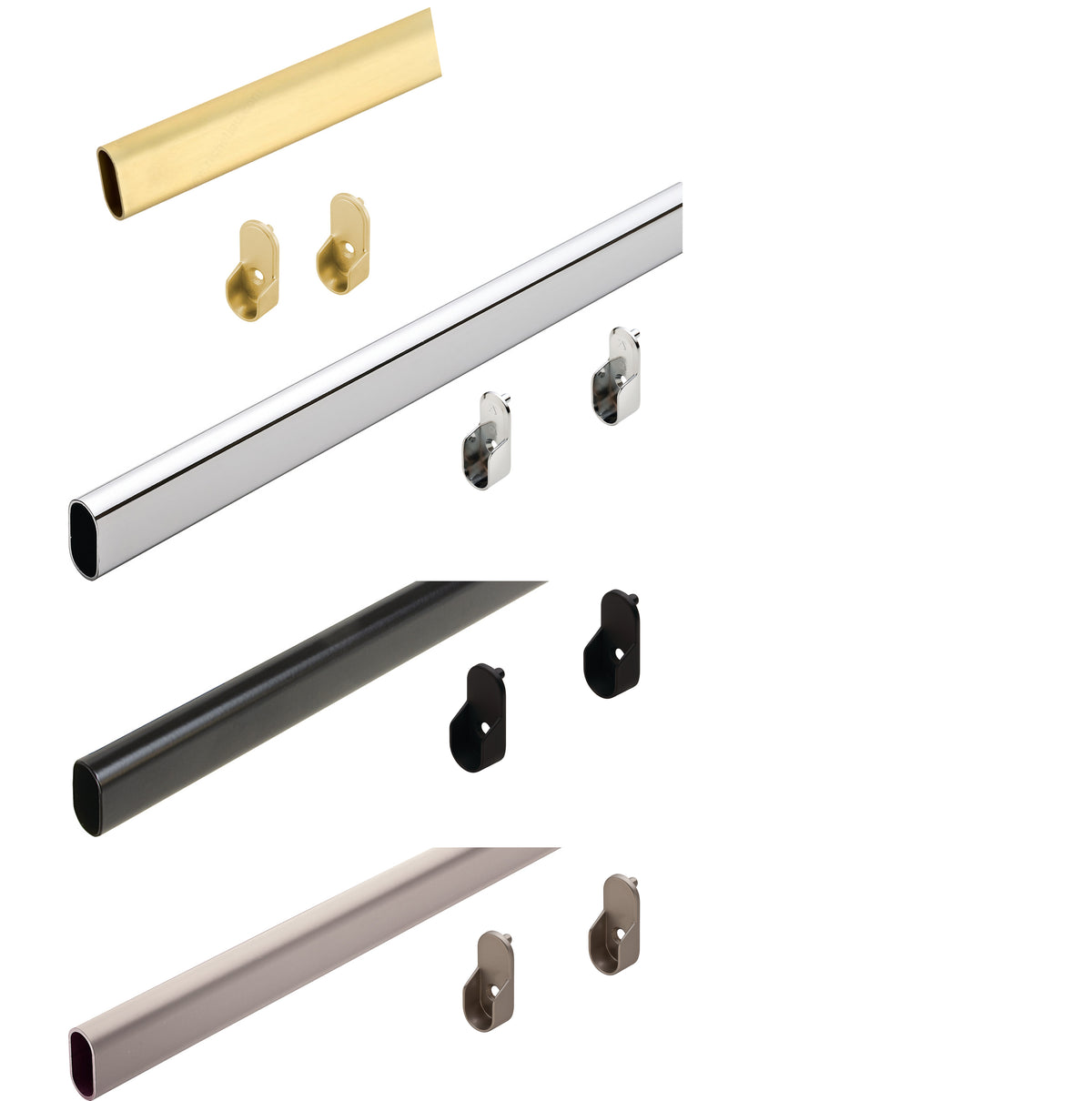 Oval Closet Rod - CUSTOM CUT to size