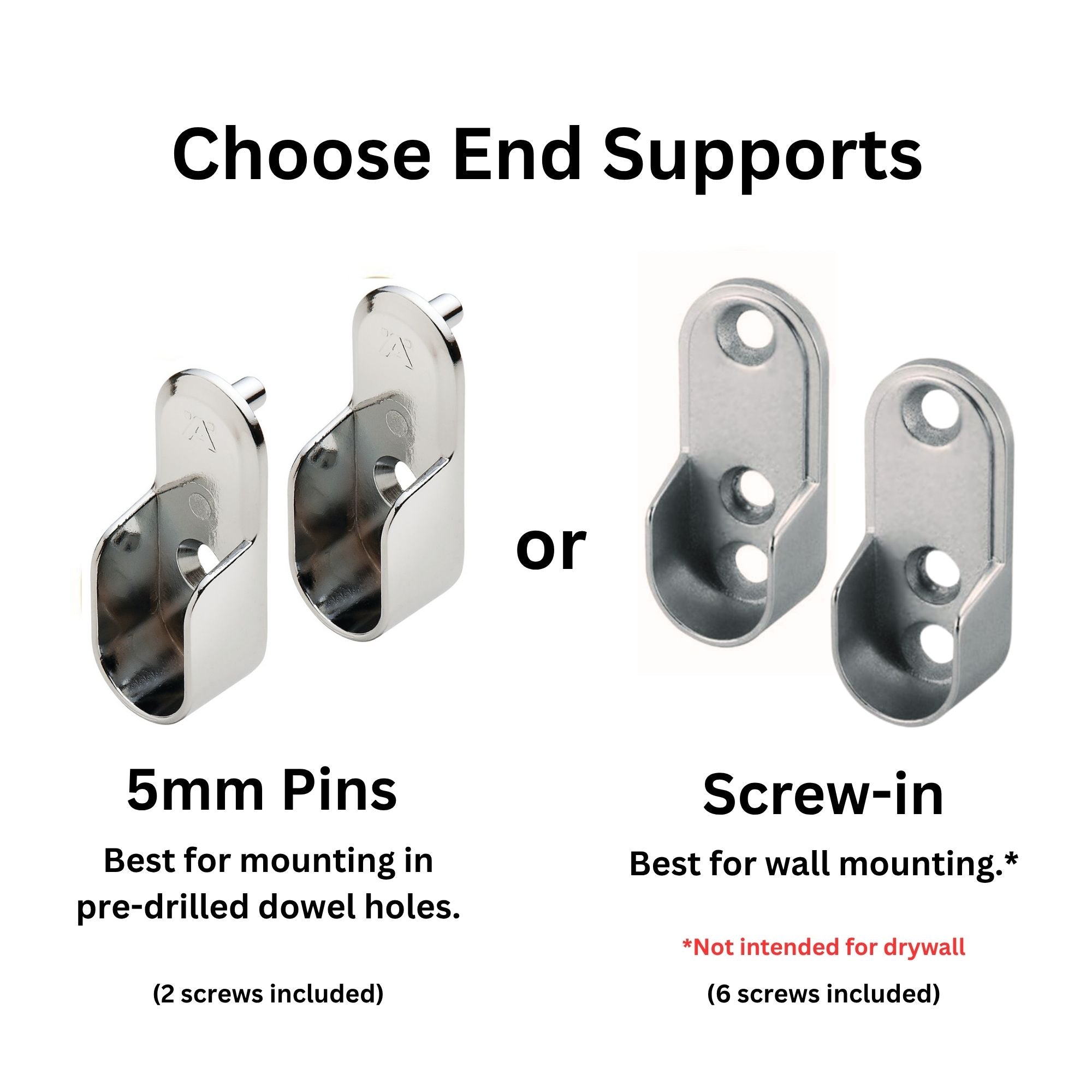 Oval Closet Rod - CUSTOM CUT to size