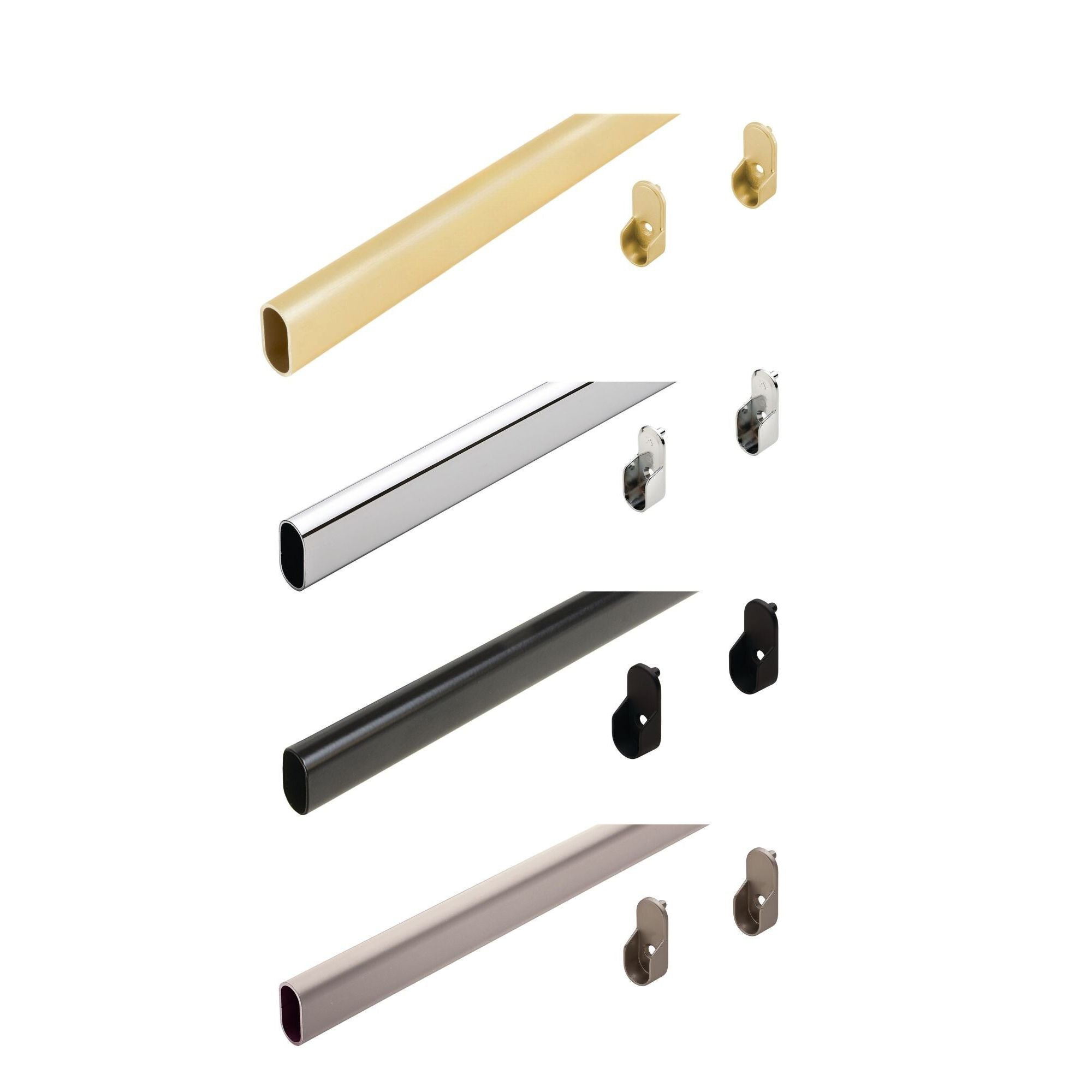 Oval Closet Rod - CUSTOM CUT to size