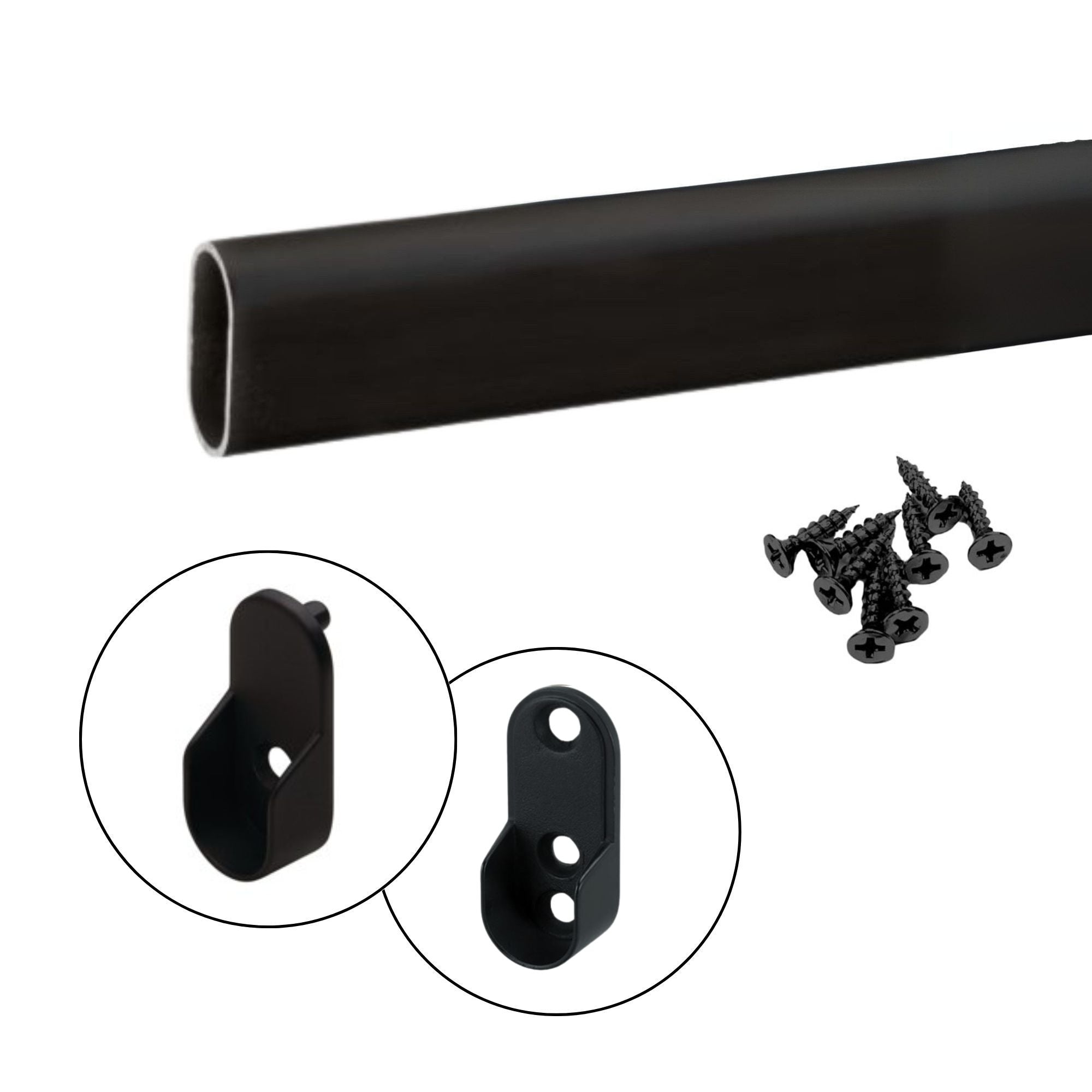 Oval Closet Rod - CUSTOM CUT to size