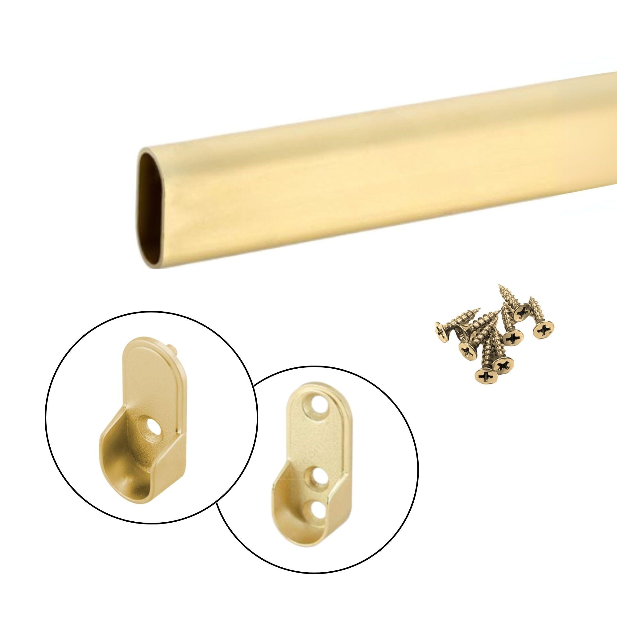 Oval Closet Rod - CUSTOM CUT to size