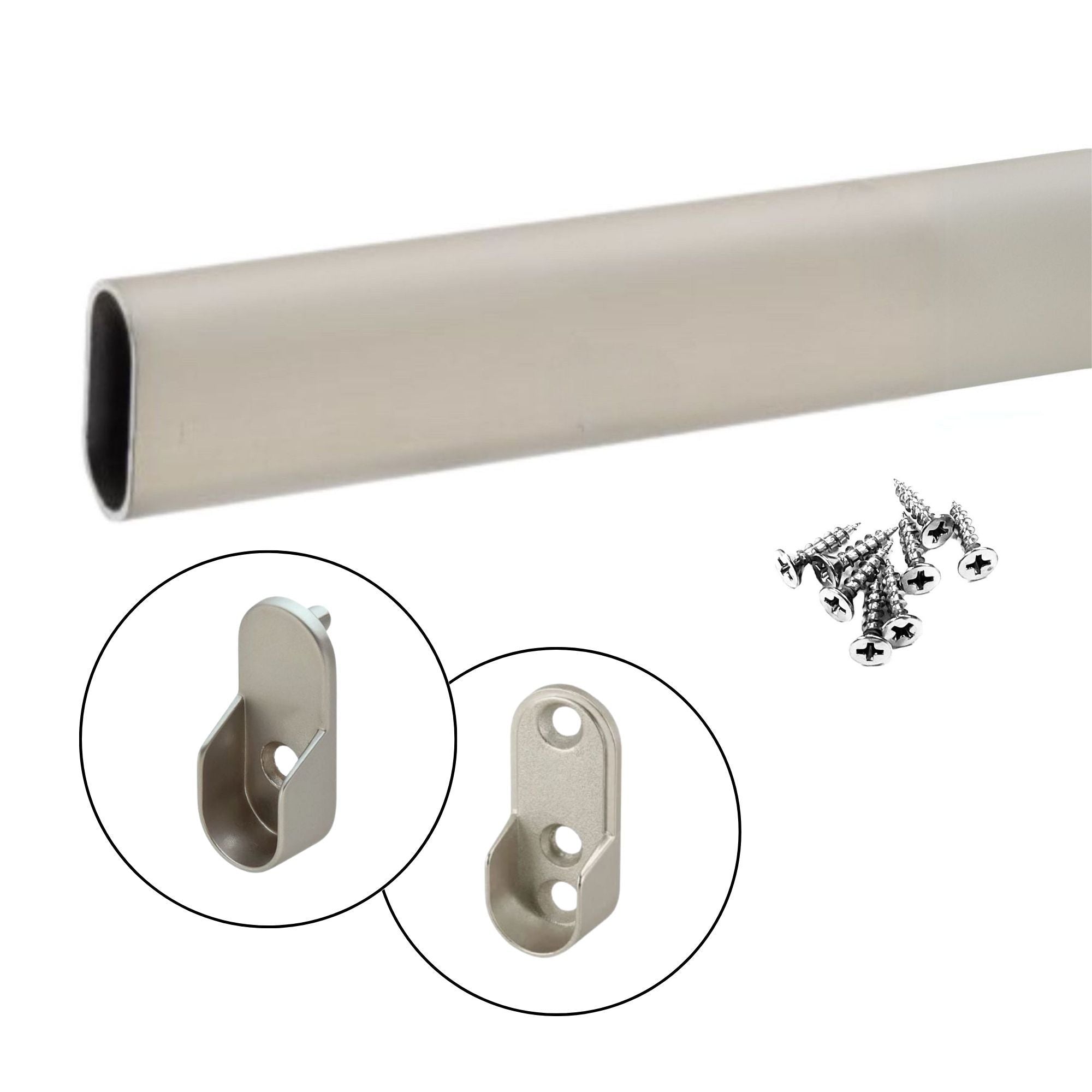 Oval Closet Rod - CUSTOM CUT to size