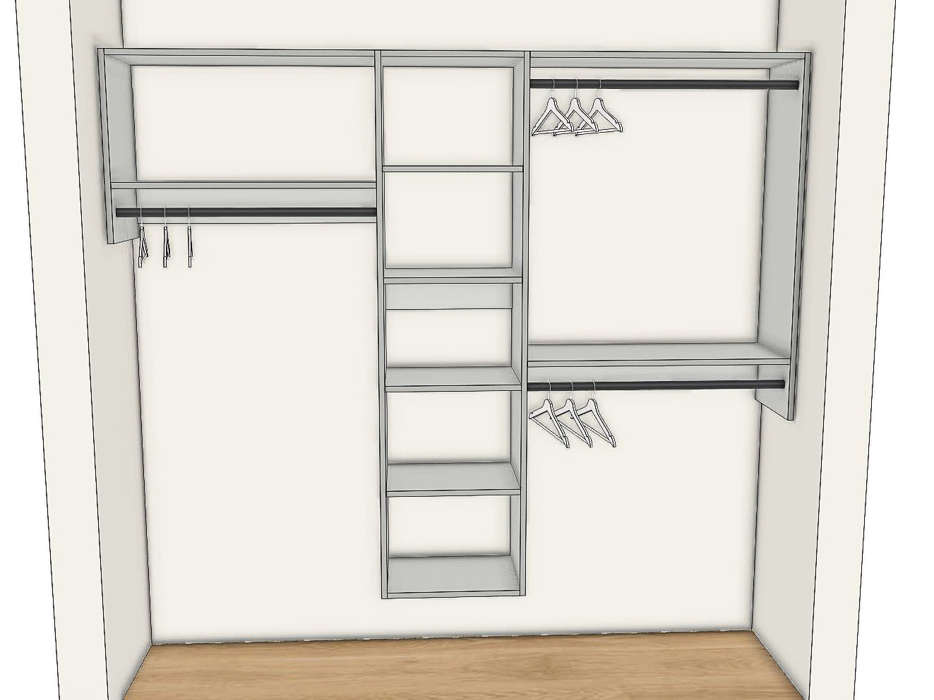 Custom Closet Kit - Wall Mount #1