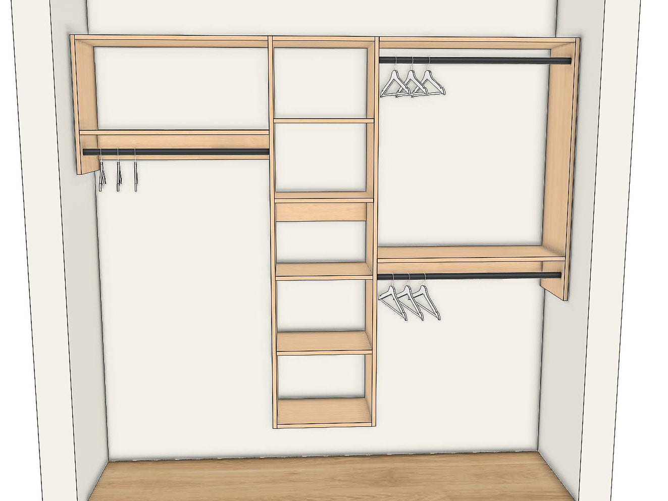 Custom Closet Kit - Wall Mount #1