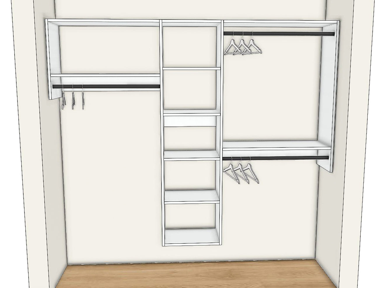 Custom Closet Kit - Wall Mount #1