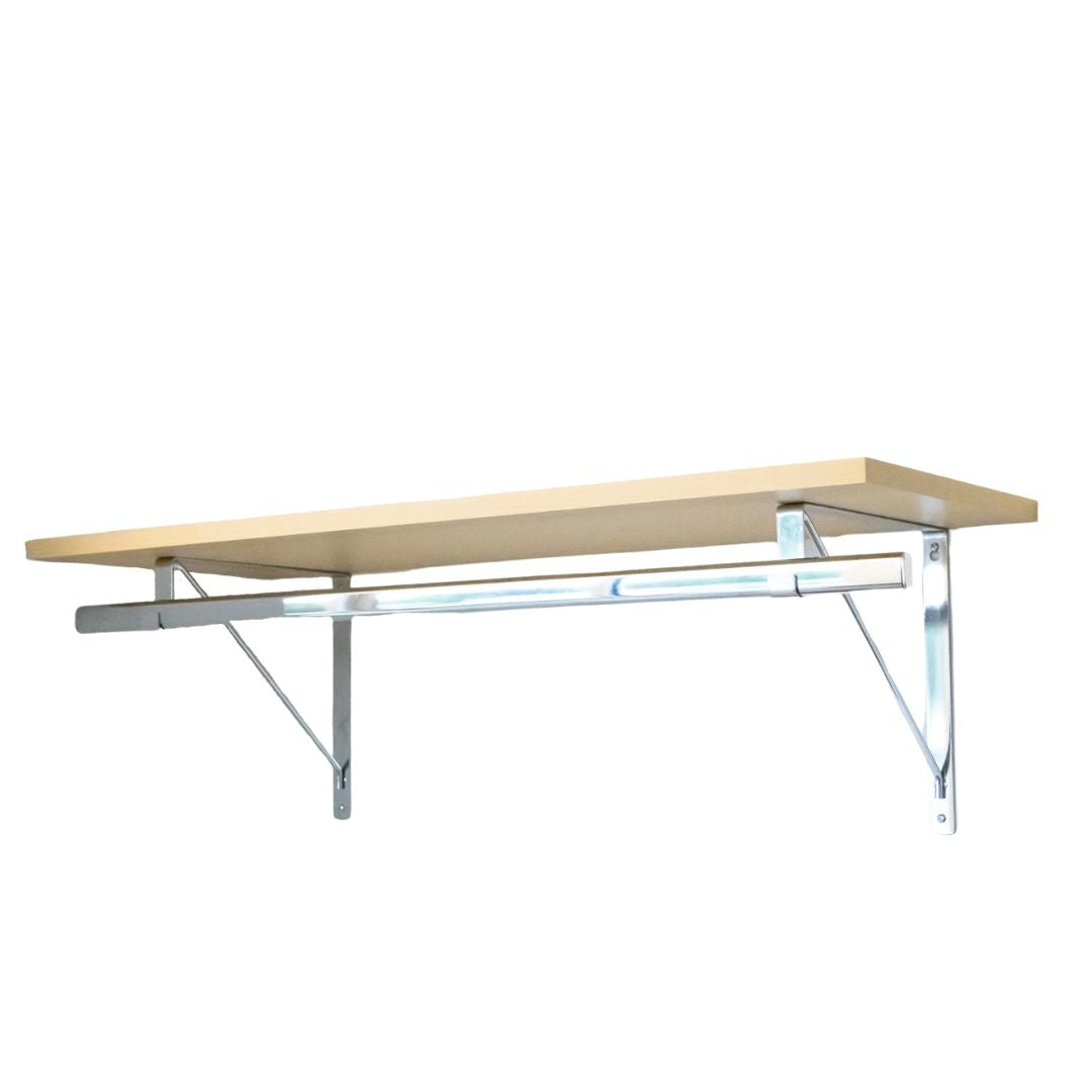 Custom Shelf with Rod and Bracket Kit (16" - 44")