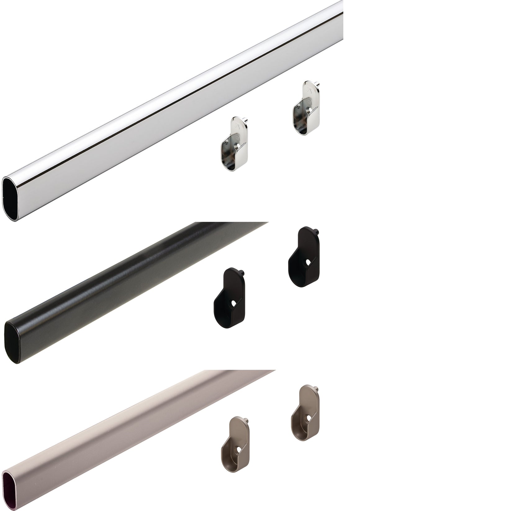 Oval Closet Rod CUSTOM CUT to size Custom Closets Online